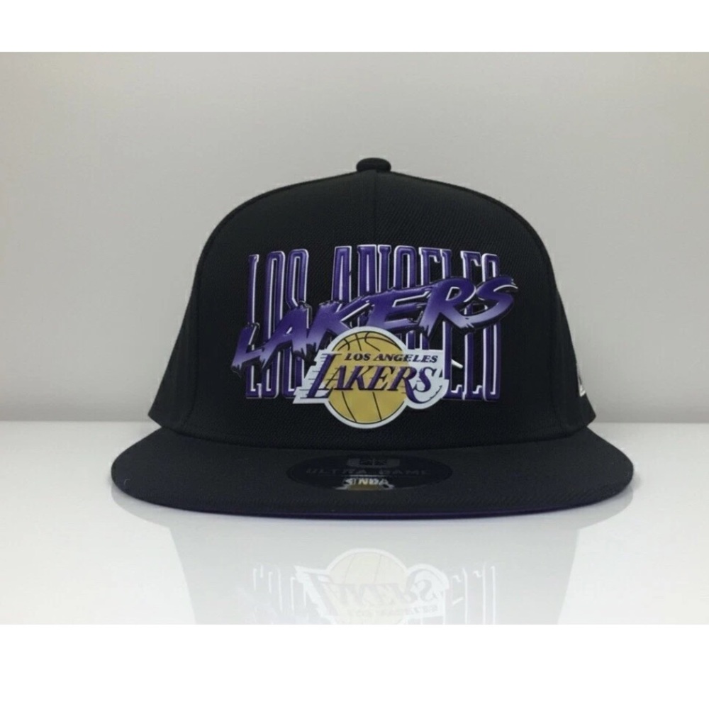 LA Lakers Ultra Game Snapback Hat Black Purple NBA Cap Brand